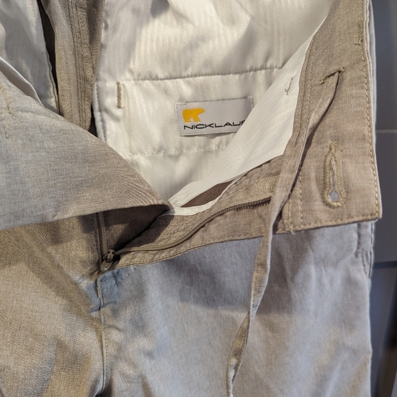 Nicklaus Shorts Adult 30 KHAKI HEATHER Golf Chino Eco Choice Stretch SPF 40 - Picture 3 of 4